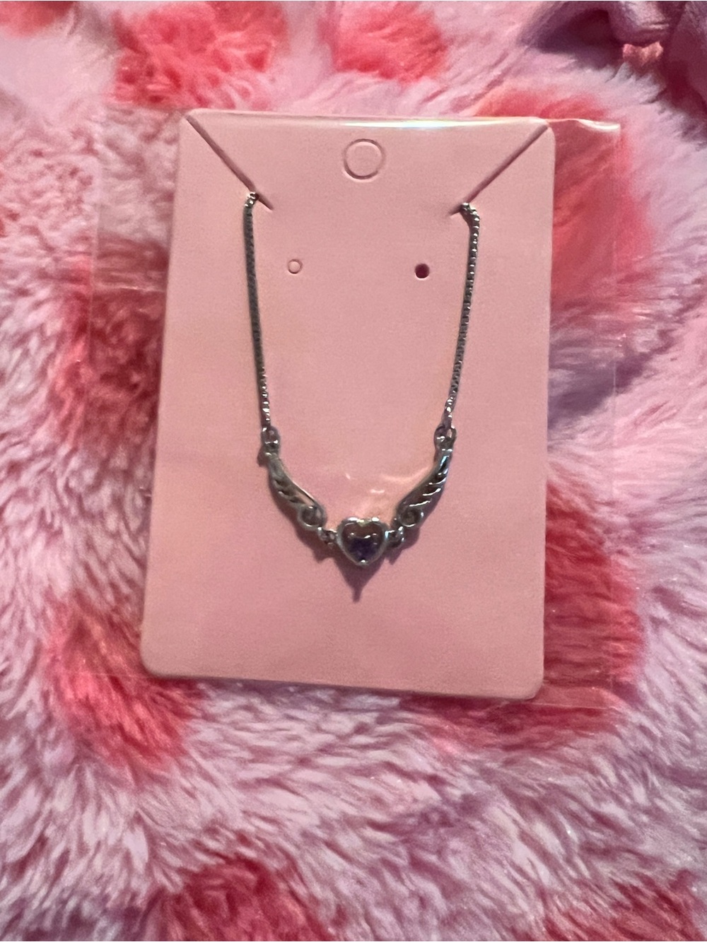 Silver Heart Wing Pendant Necklace - Elegant Women's Jewelry